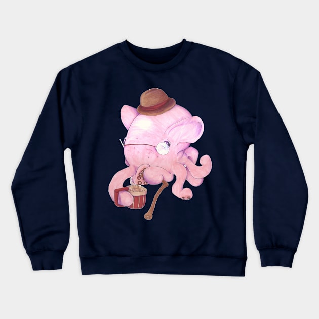 Quincey, Gentleman Octopus Crewneck Sweatshirt by FishWithATopHat
